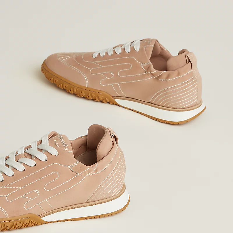 Hermès Bouncing Sneakers in Nude Suede