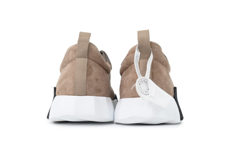 Hermès Bouncing Sneakers in Brown Suede