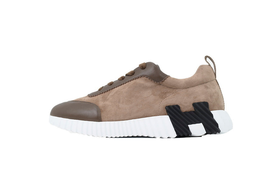 Hermès Bouncing Sneakers in Brown Suede