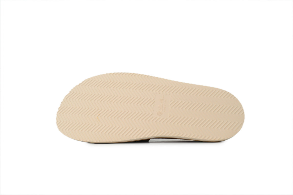 Loro Piana Slide Sandals in Brown Suede